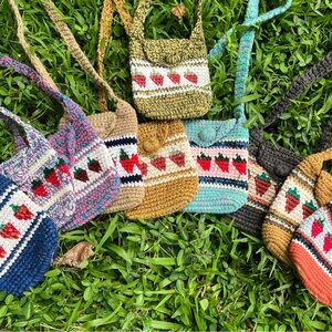 Strawberries Crochet Purse Bag Crossbody Shoulder Bag Handmade Market Bag